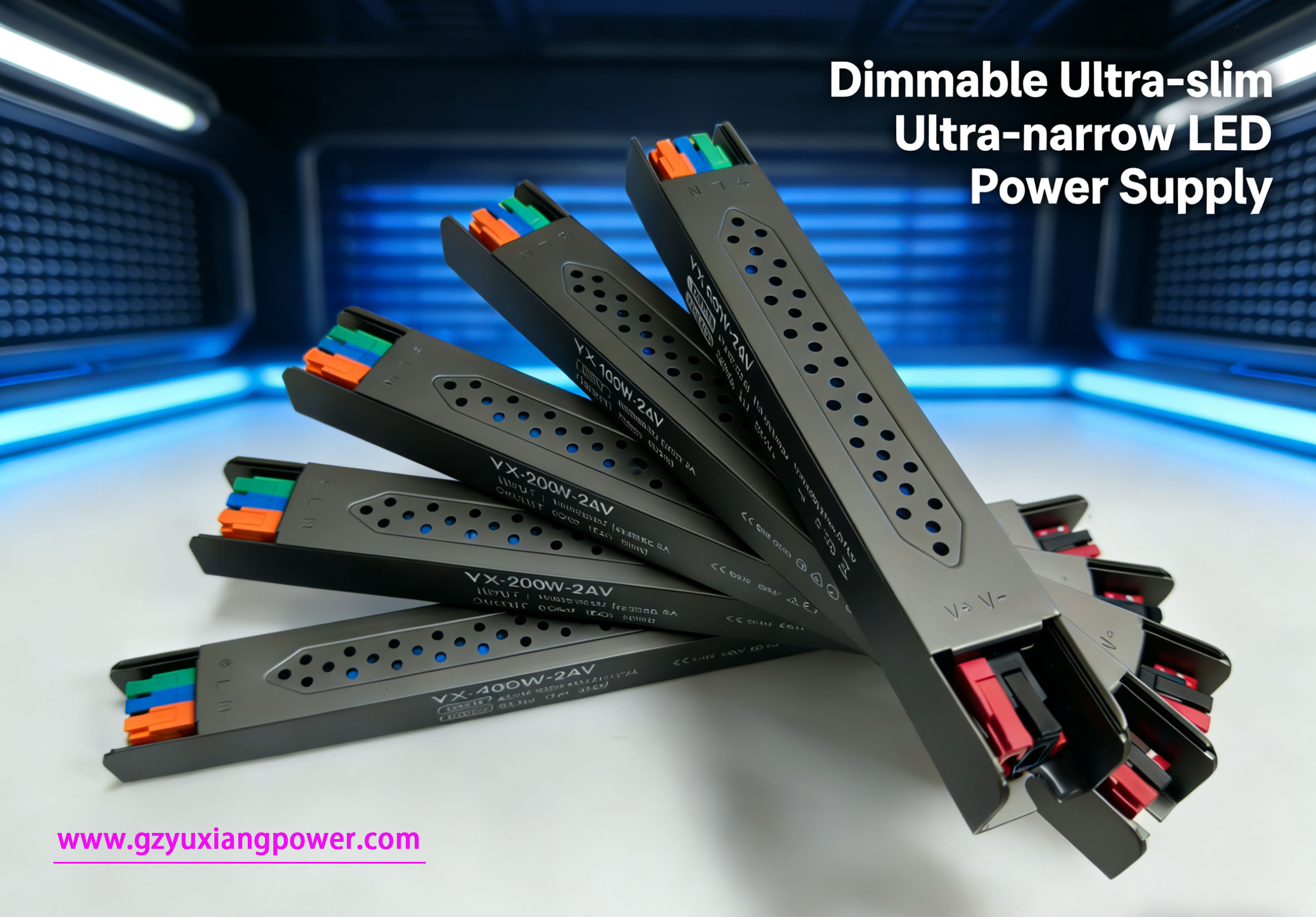 Catu Daya LED Lampu Ultra-Sempit 24V yang Dapat Disesuaikan