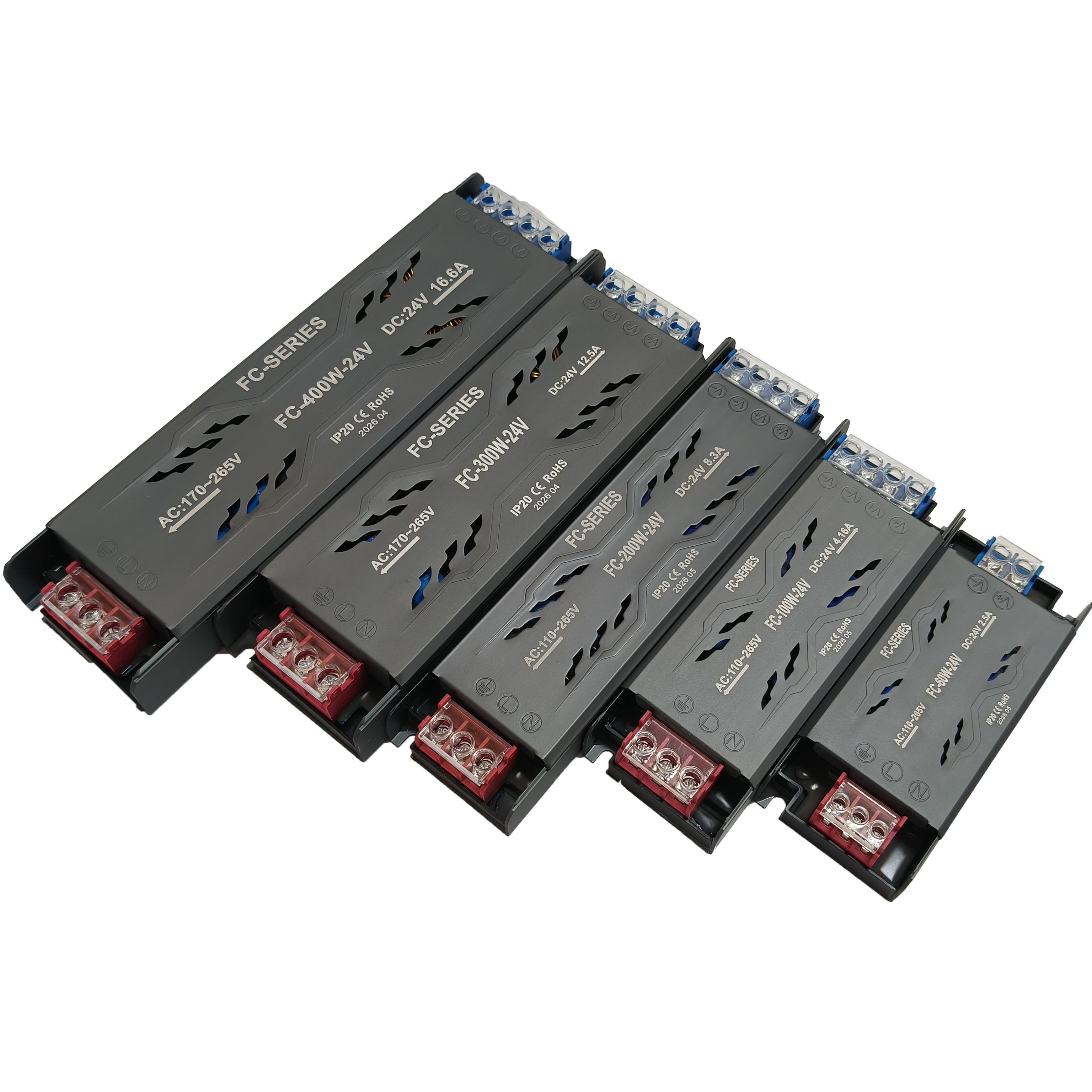 FC 24V 60W Catu daya LED semi-pot ramping