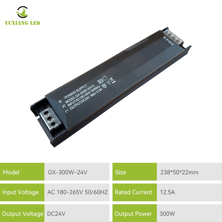 Catu daya switching LED ramping semi-isi tegangan konstan 24V300W