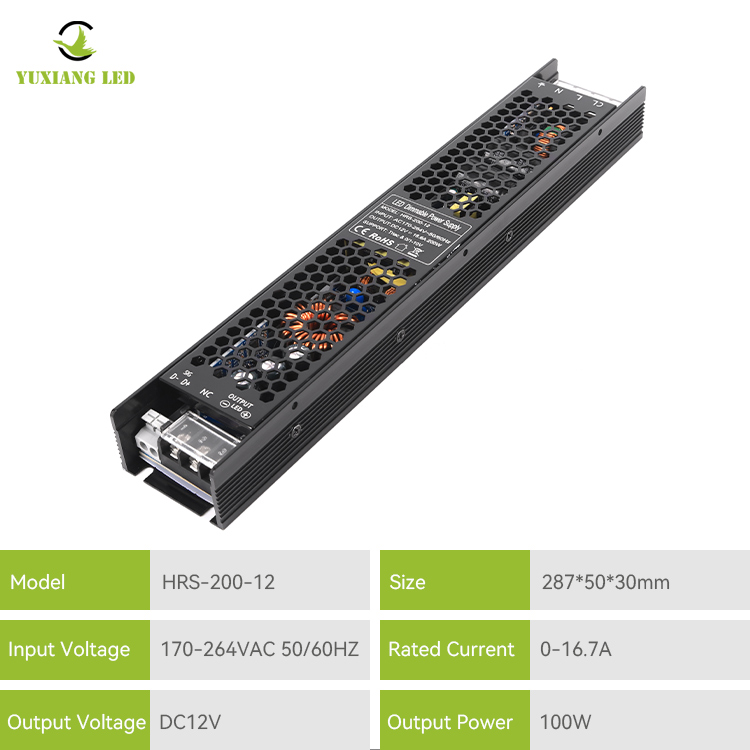 Catu Daya LED yang Dapat Diredupkan 12V 200W TRIAC 0-10V