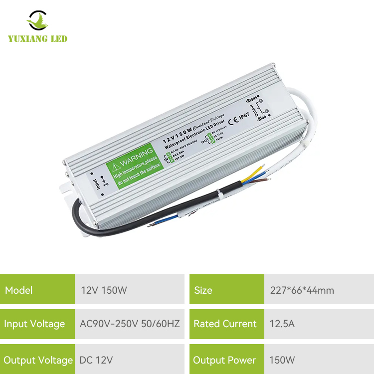 Catu Daya Led Tahan Air Seri IP67 12V 150w C