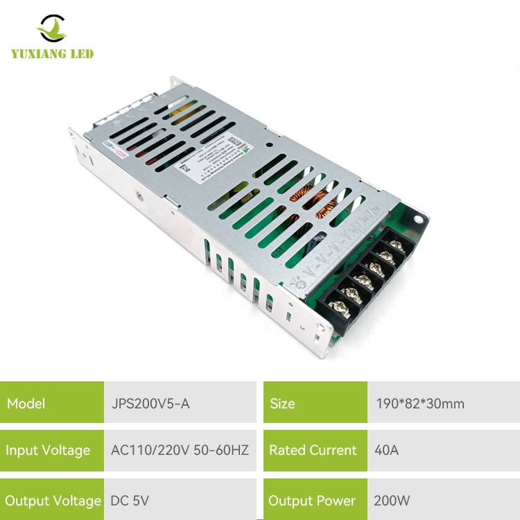 Catu Daya Layar Tampilan Led JPS200V5-A 5v 40a