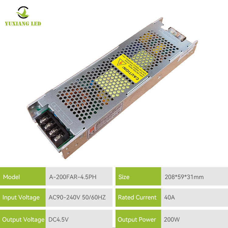 catu daya layar LED ultra-tipis A-200FAR-4.5PH